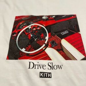 Kith “Drive slow” Graphic White Tee T-Shirt Size XL